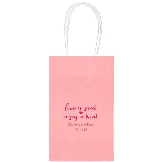 Love is Sweet Enjoy a Treat Medium Twisted Handled Bags
